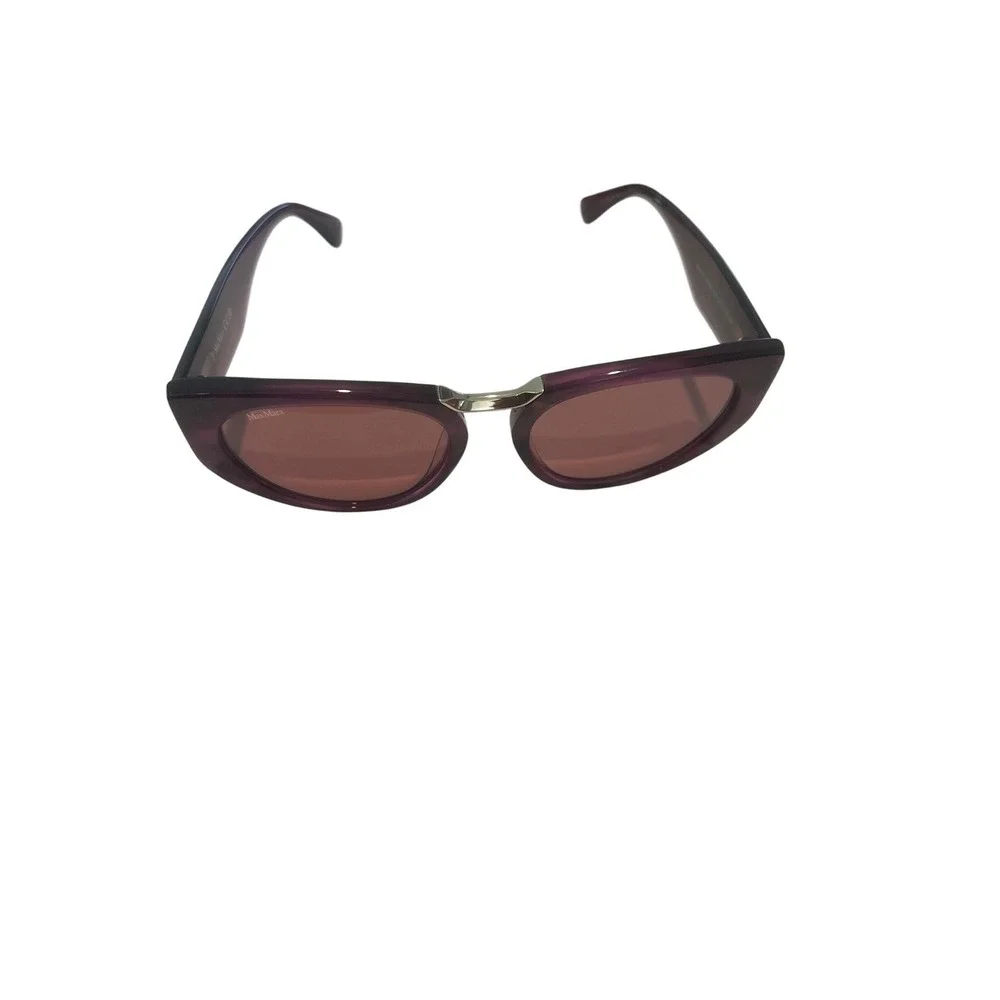 Max Mara Bridge 1 MM0093 83Y Sunglasses Purple Cat Eye Plum Acetate 54-18-140